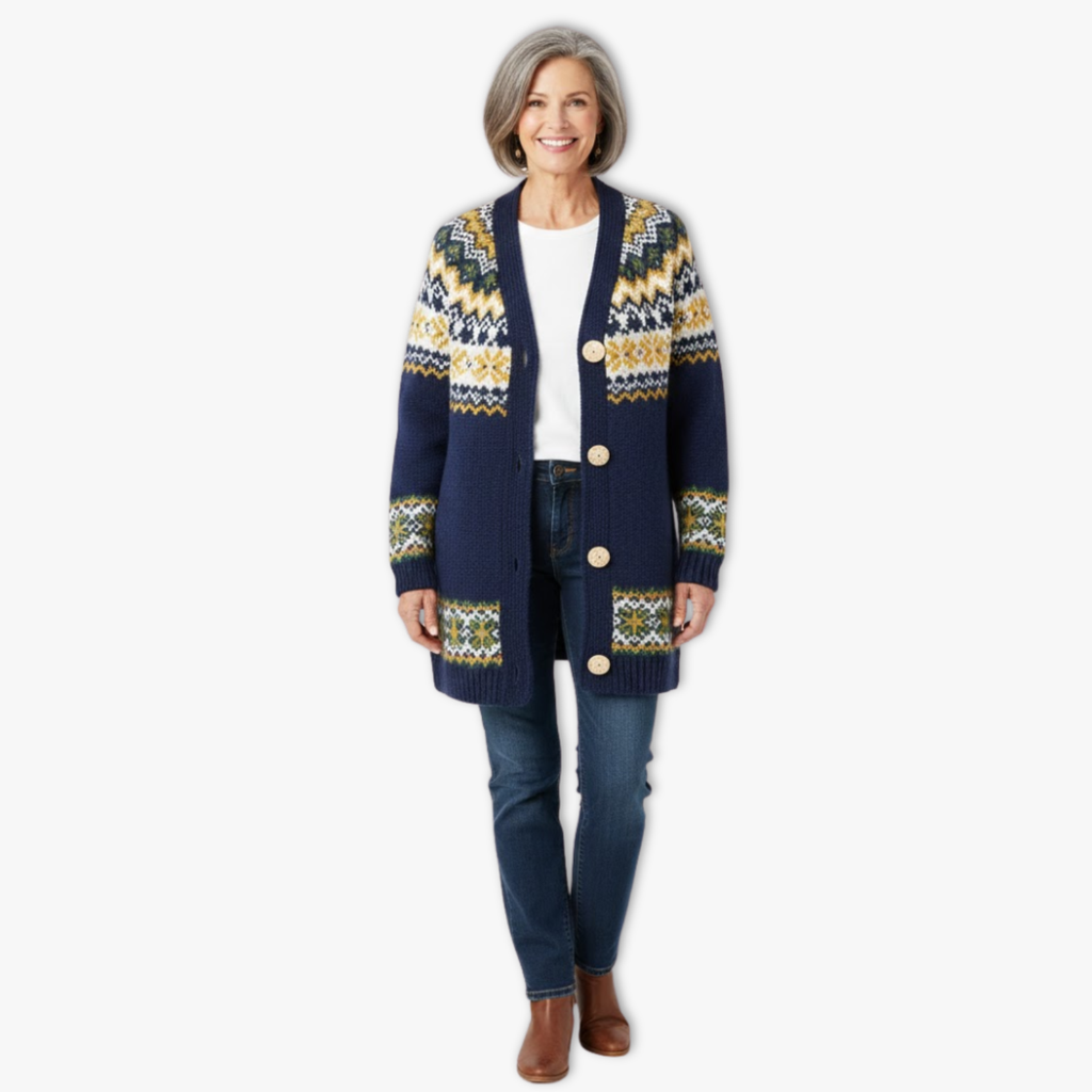 Women's Cable Knit Cardigan Sweater Button Front