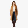 Women's Single Breasted Longline Overcoat Trench Coat