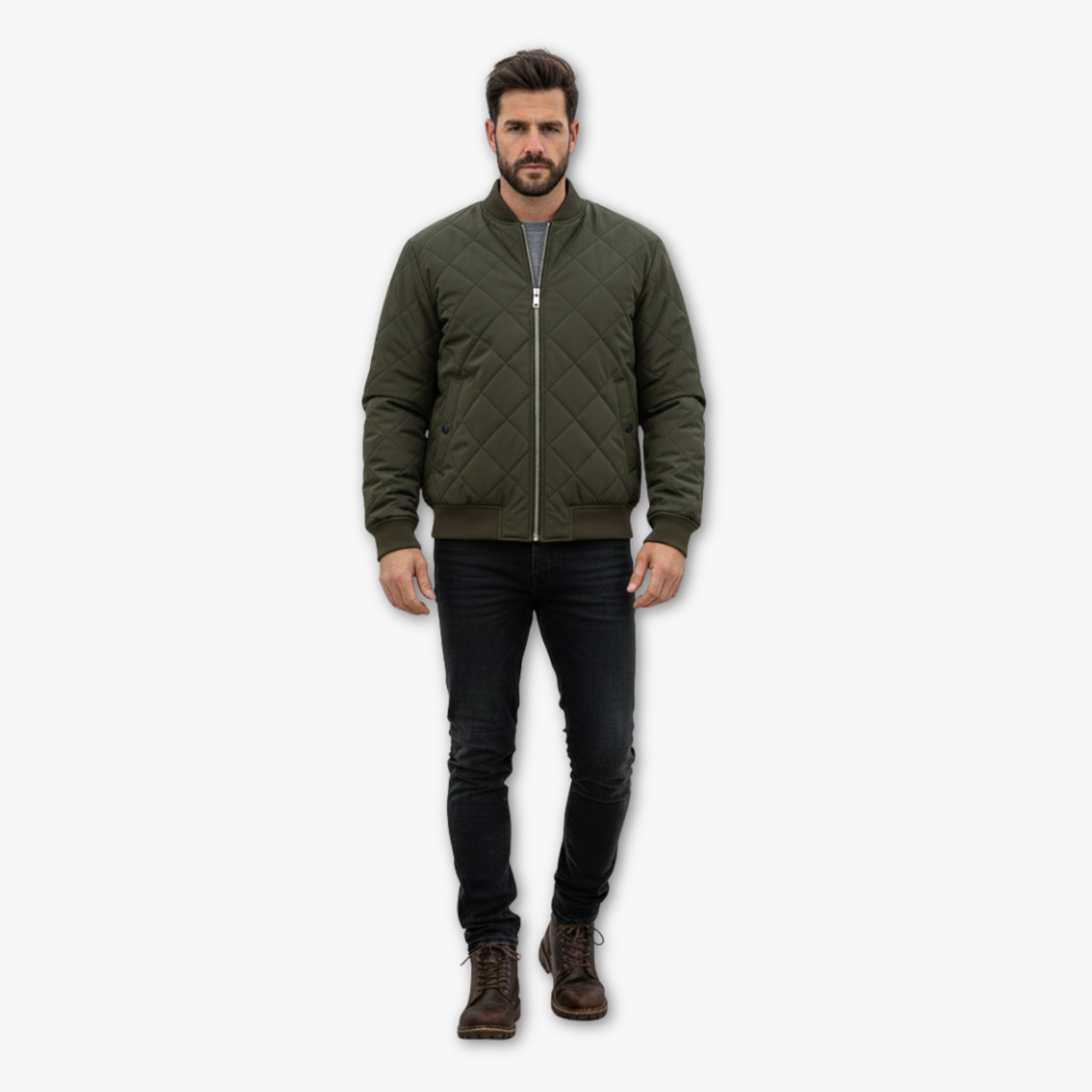 Quilted Bomber Jacket for Men