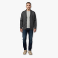 Men’s Button-Up Knit Cardigan with Soft Plaid Inner Lining