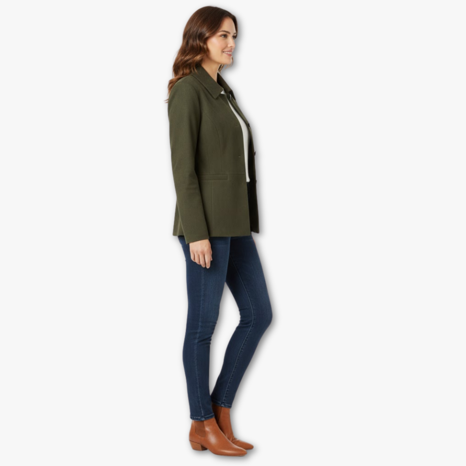 Vintage single-breasted suede-look jacket for women