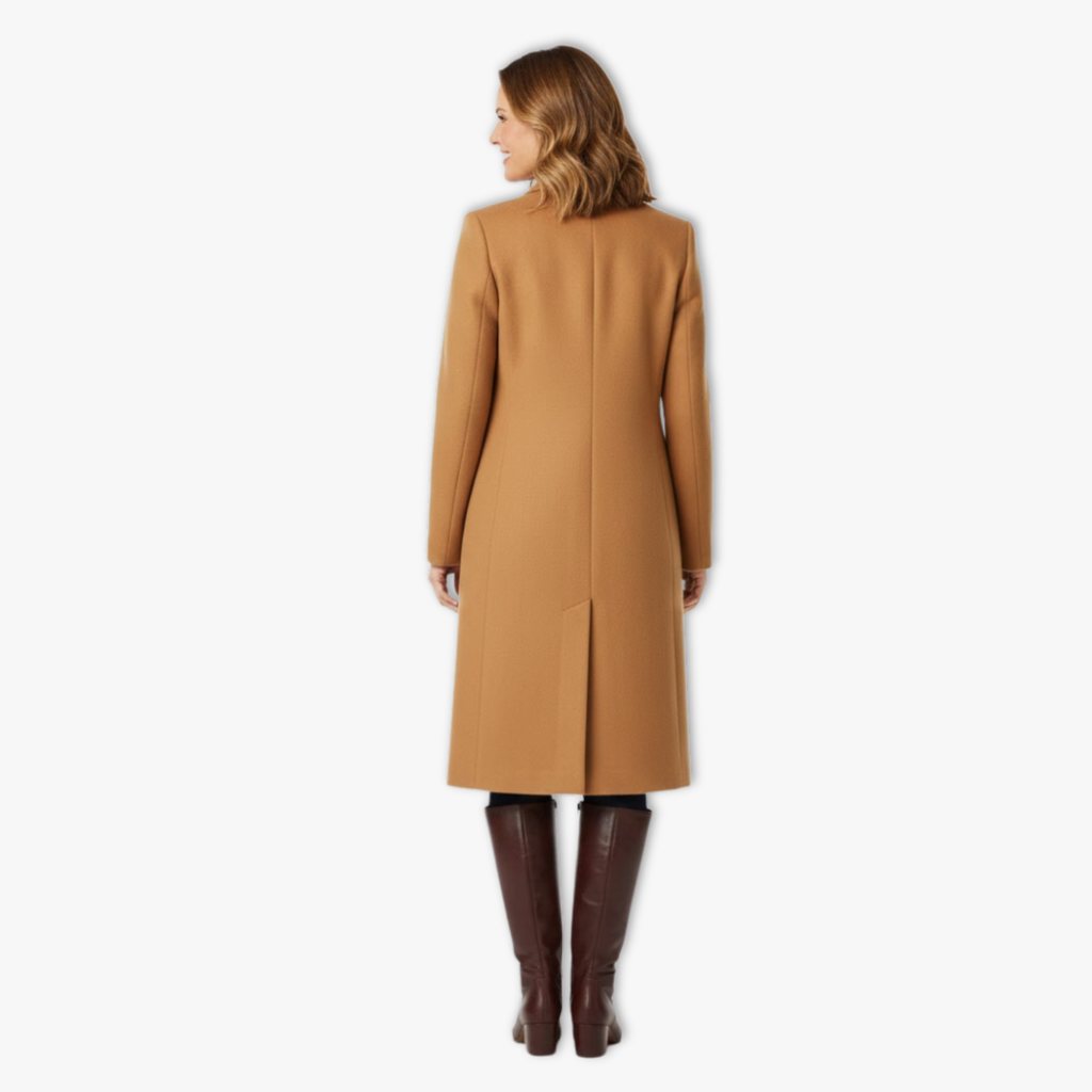 Women's Single Breasted Longline Overcoat Trench Coat