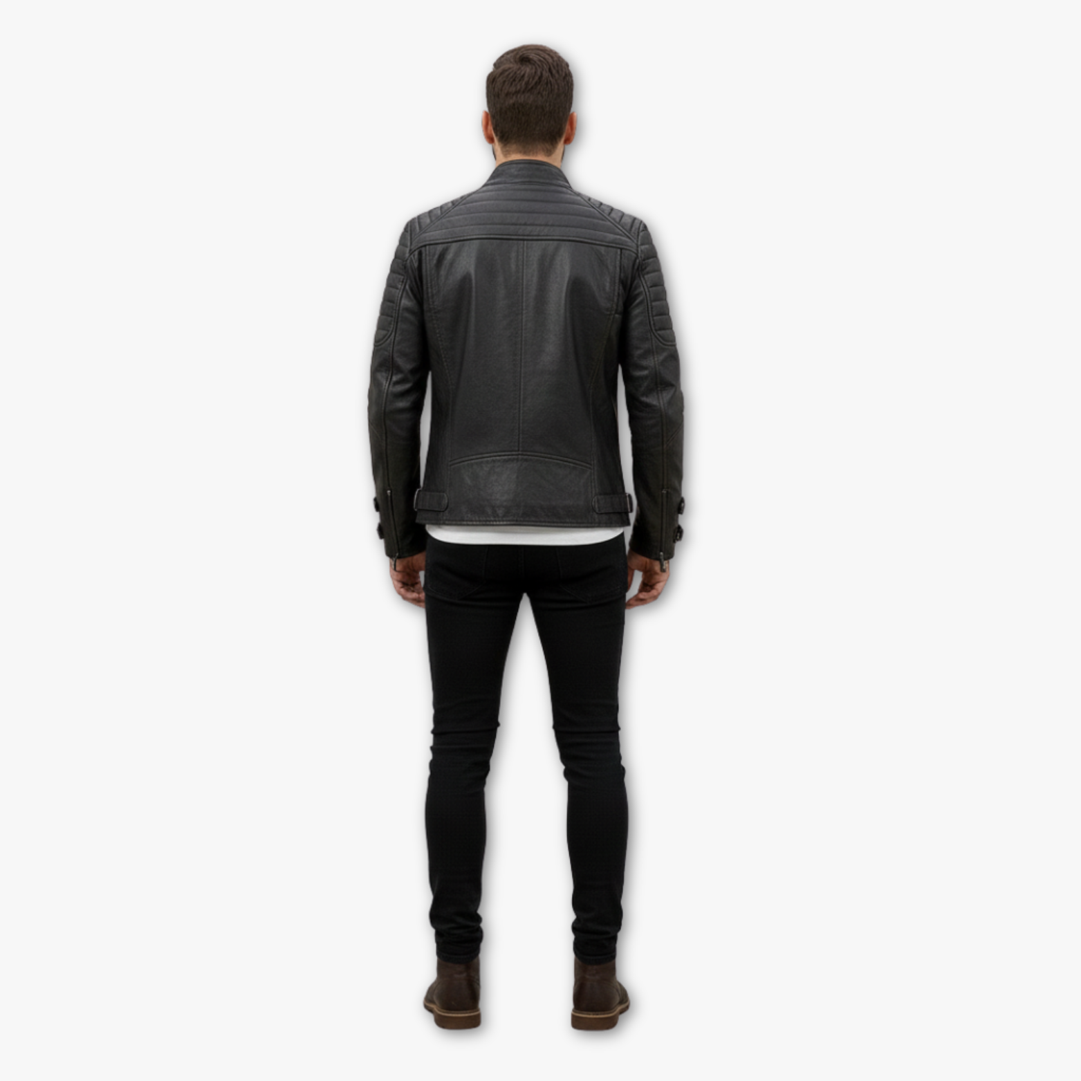 Classic Leather Biker Jacket for Men