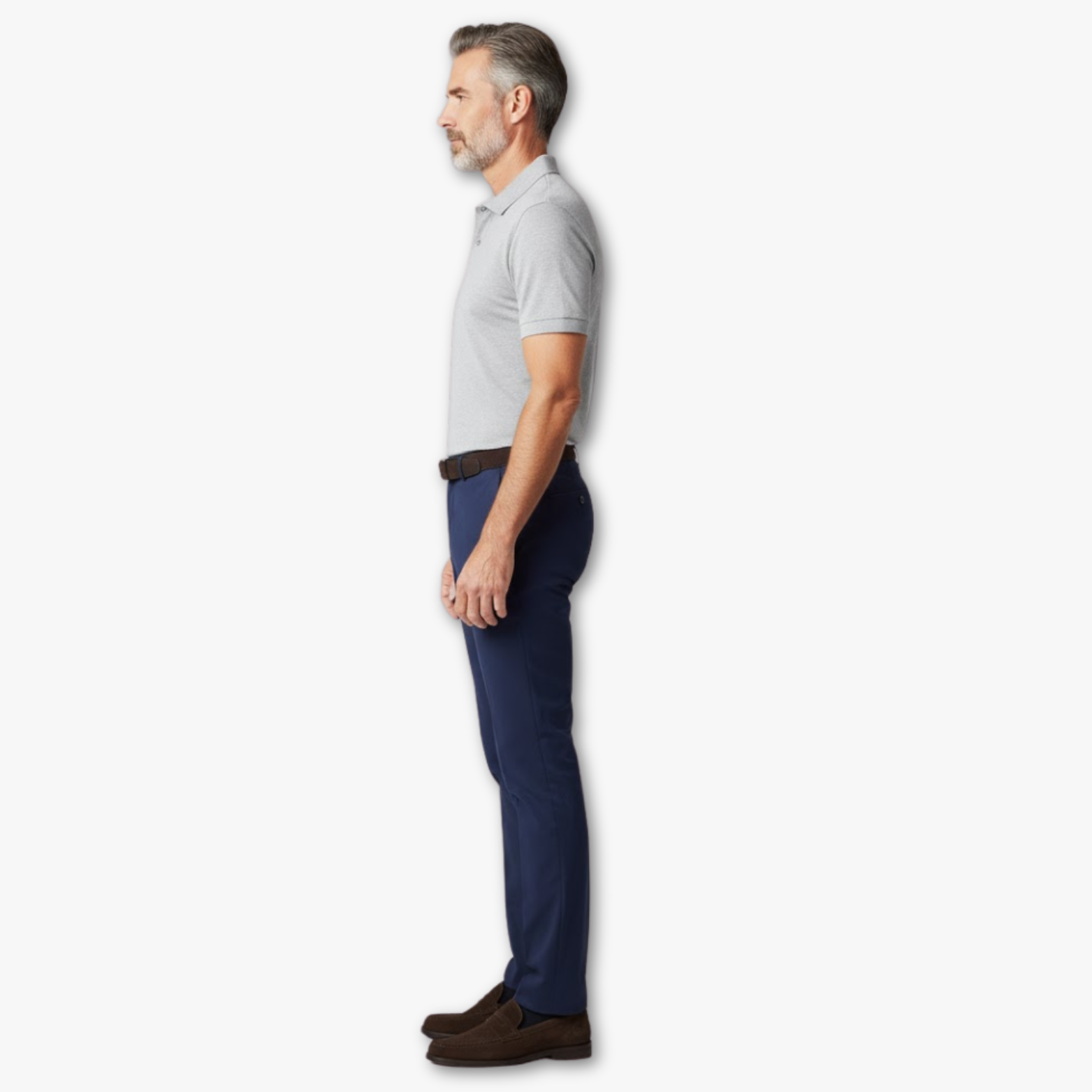 Men’s Suede Loafers with Classic Stitch Detail and Low Heel