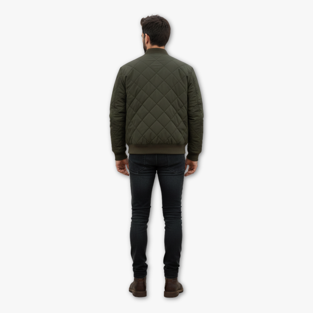 Quilted Bomber Jacket for Men