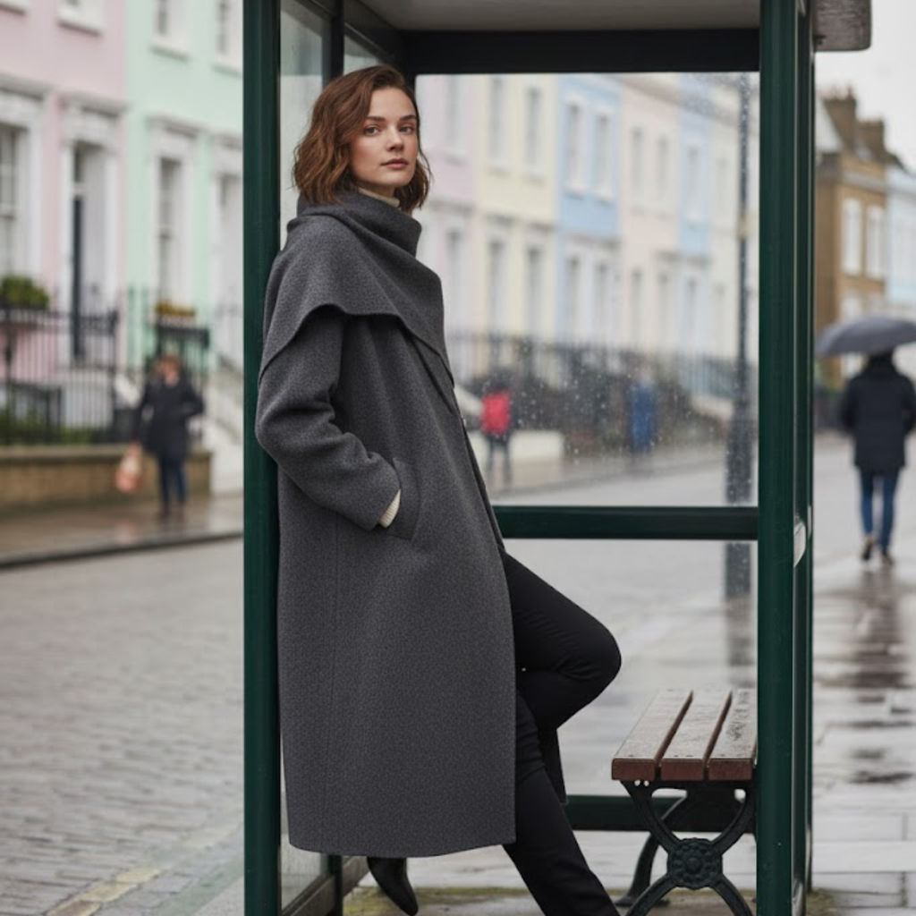 Elegant Knit Scarf Coat for Women