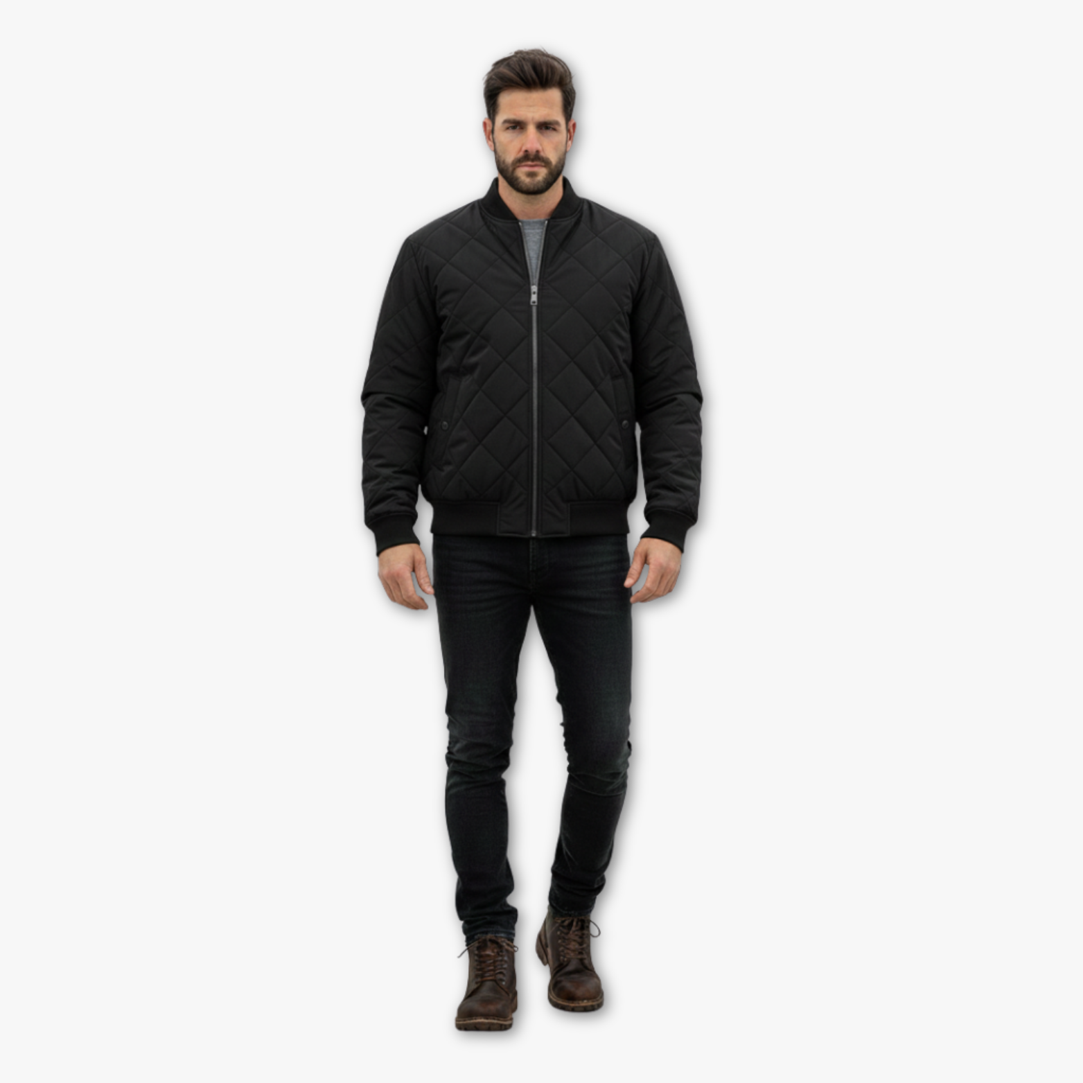 Quilted Bomber Jacket for Men