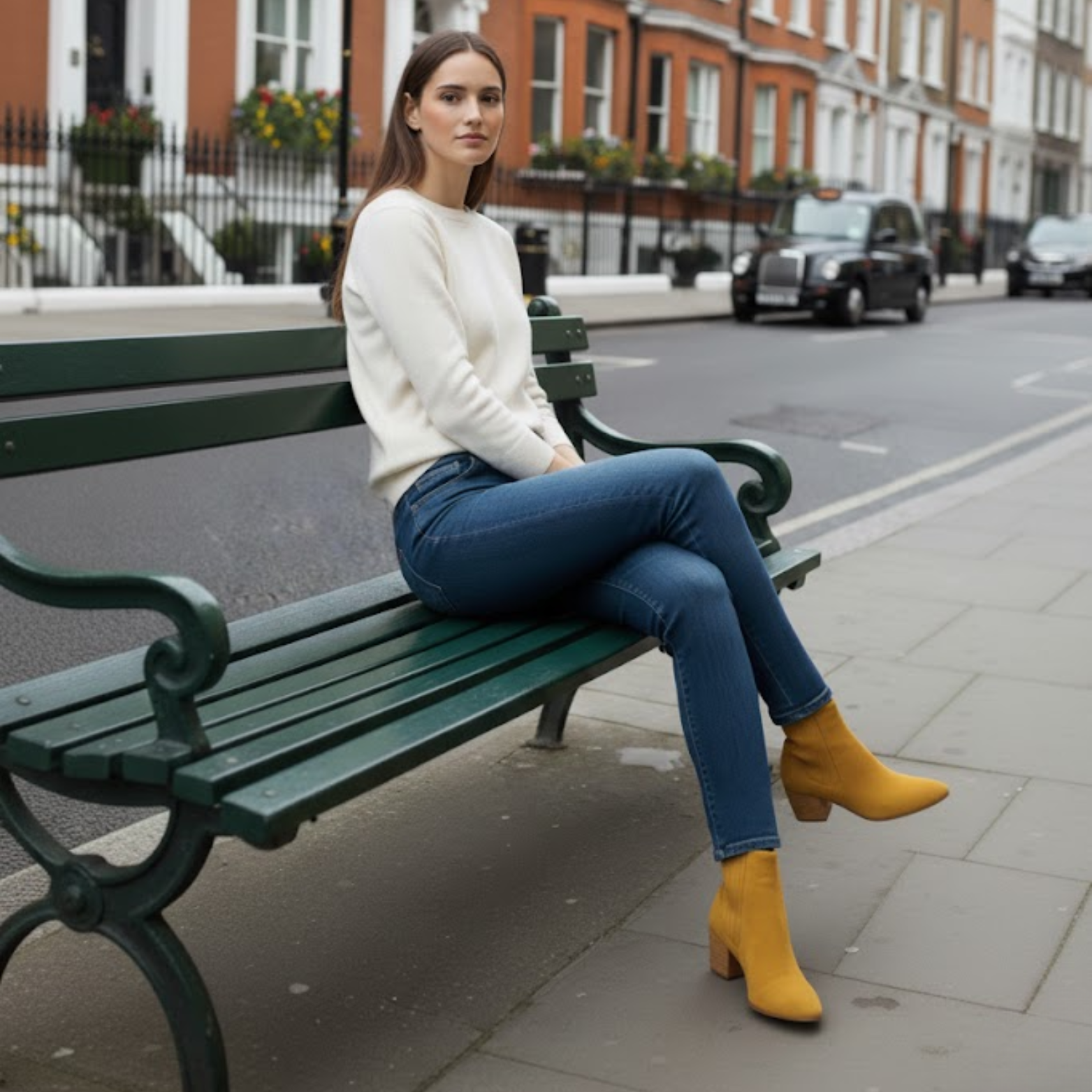 Elegant pointed ankle boots for women